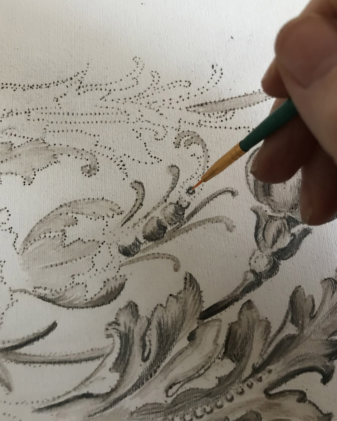 pouncing decorative technique